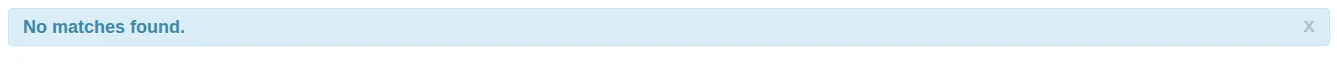 No matches found because the second demonstration tracker has no available data record